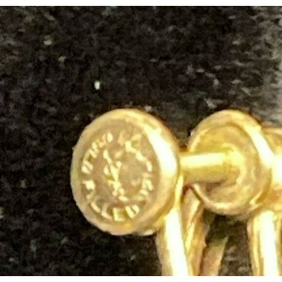 Vintage 12K G.F. and Black Onyx Screw-Back Earrings - Picture 6 of 6